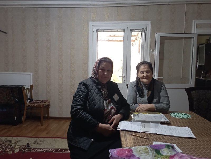 👥Рабочие будни специалиста Алиевой Раисат совместно с психологом Абдуллаевой Пахай в рамках регулярного обхода подопечных соцработников.